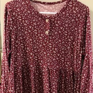 New Suede floral print dress